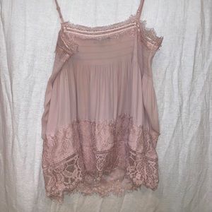 Express cute pink lace tank